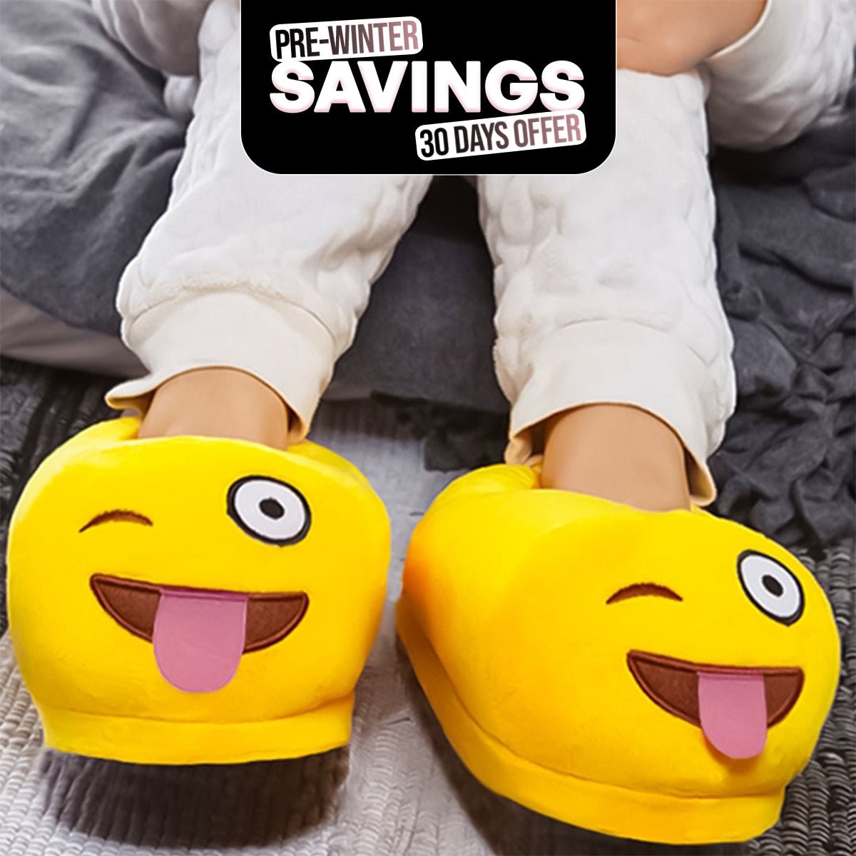 Kids Teasing Tongue Emoji Slippers Warm & Comfortable - Marsa official