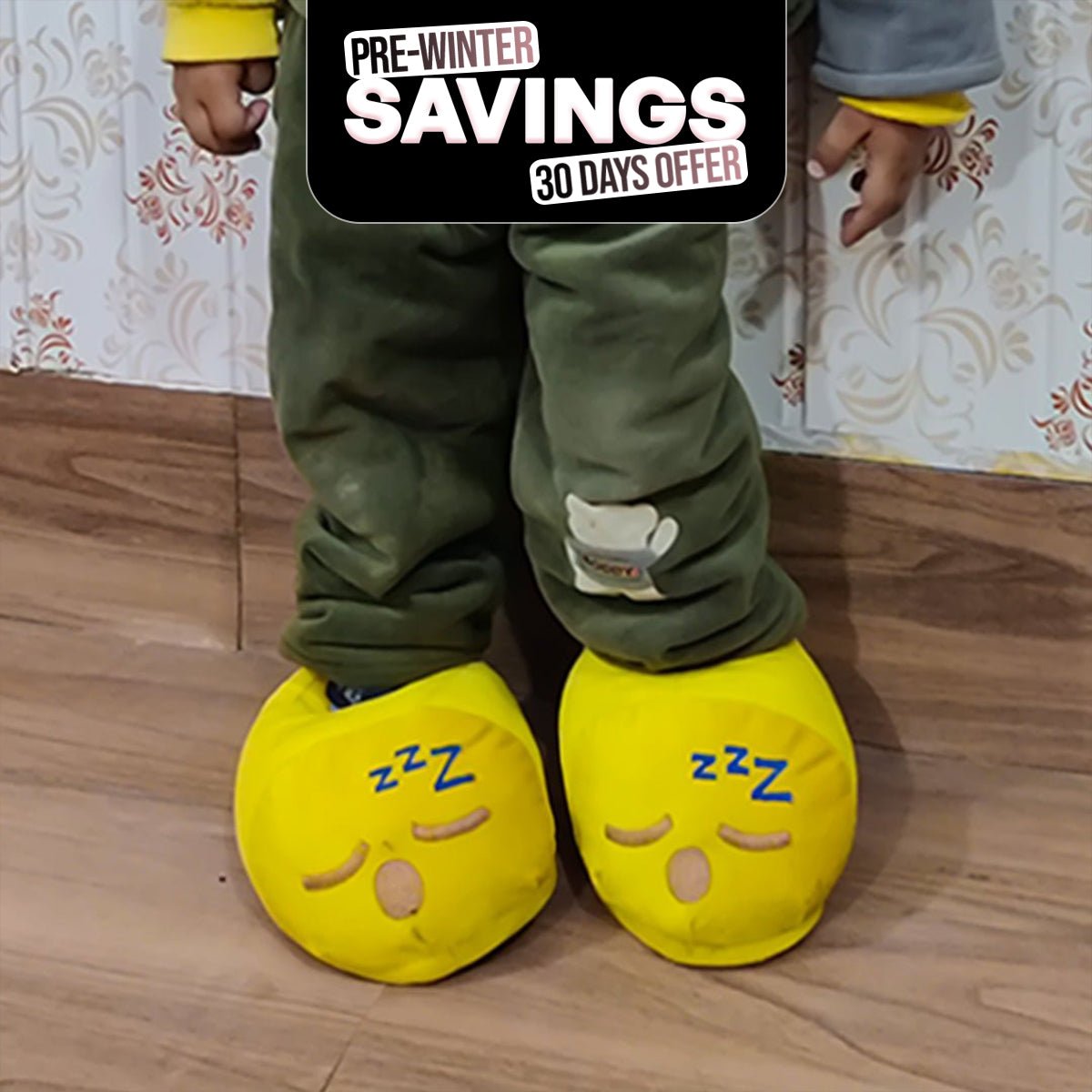 Kids Sleepy Emoji Slippers Warm & Comfortable - Marsa official