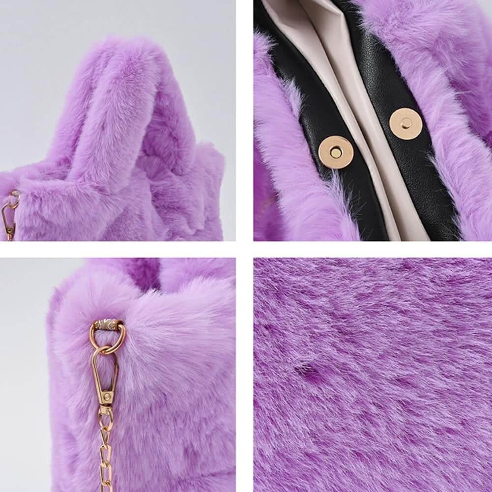 Kukuzhu Fluffy Faux Fur Shoulder Bag - Marsa official