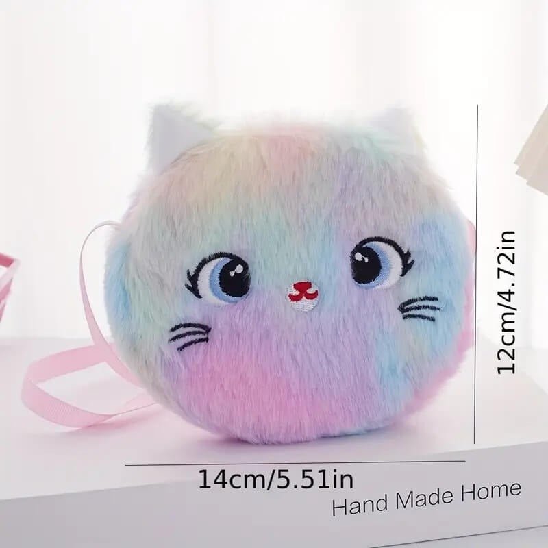 Plush Cat Crossbody Bag with Zipper - Marsa official