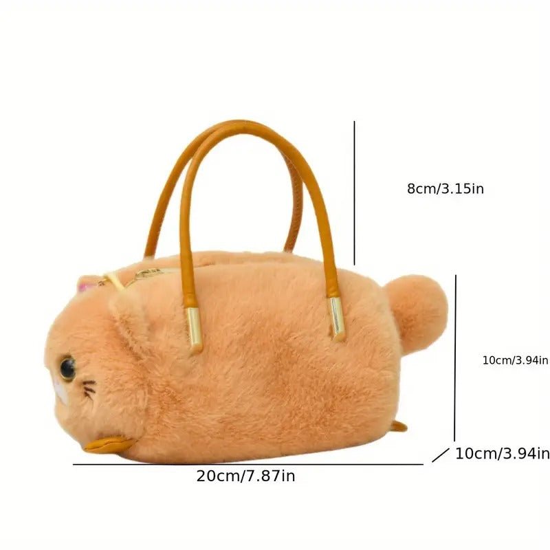 Cartoon Cat Soft Plush Handbag - Marsa official