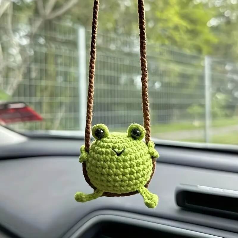 Handmade Crochet Bunny Pendant – Cute Wool Accessory by Marsa for Bags, Keys & Gifting