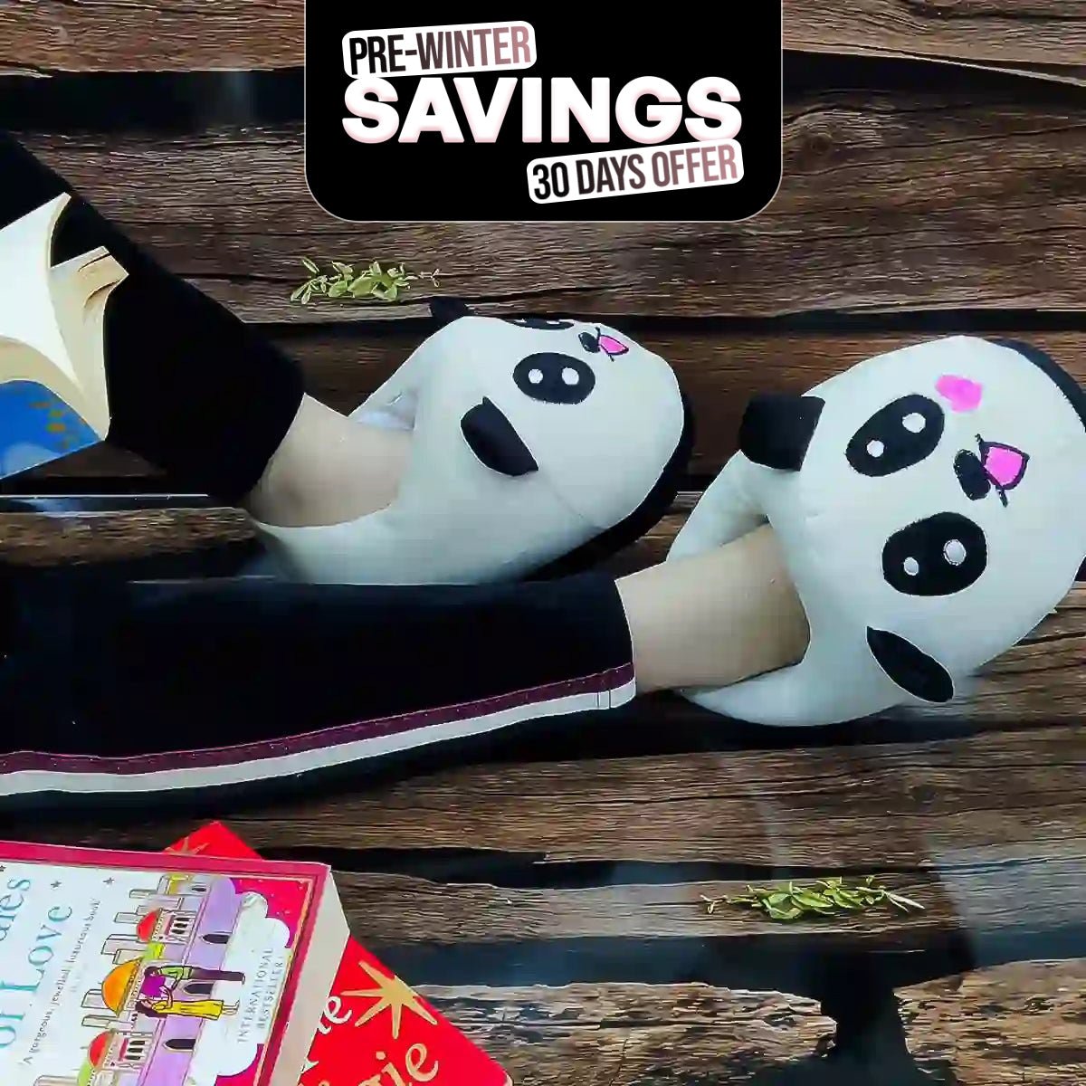 Panda Emoji Slippers Warm & Comfortable - Marsa official