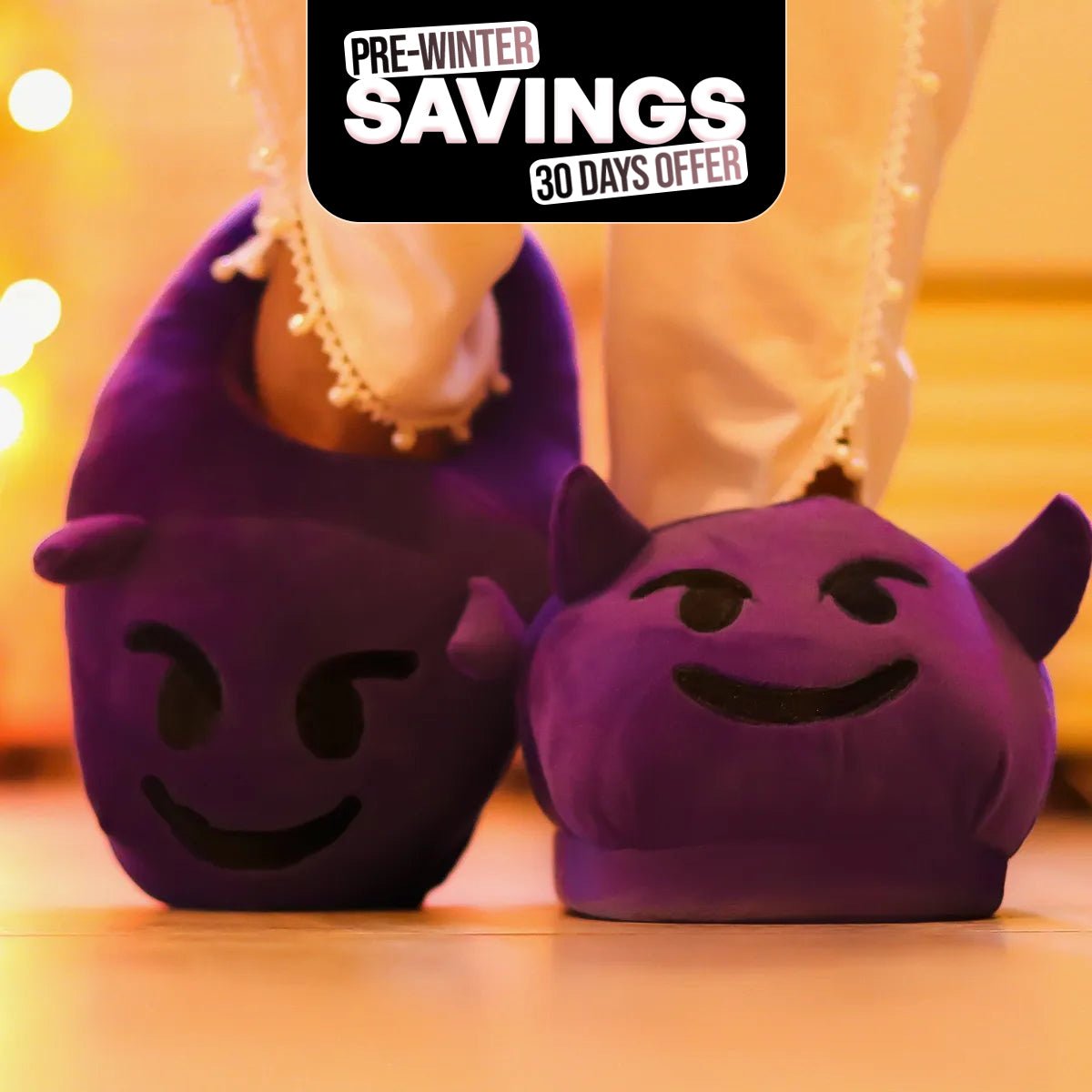 Kids Devil Emoji Slippers Warm & Comfortable - Marsa official