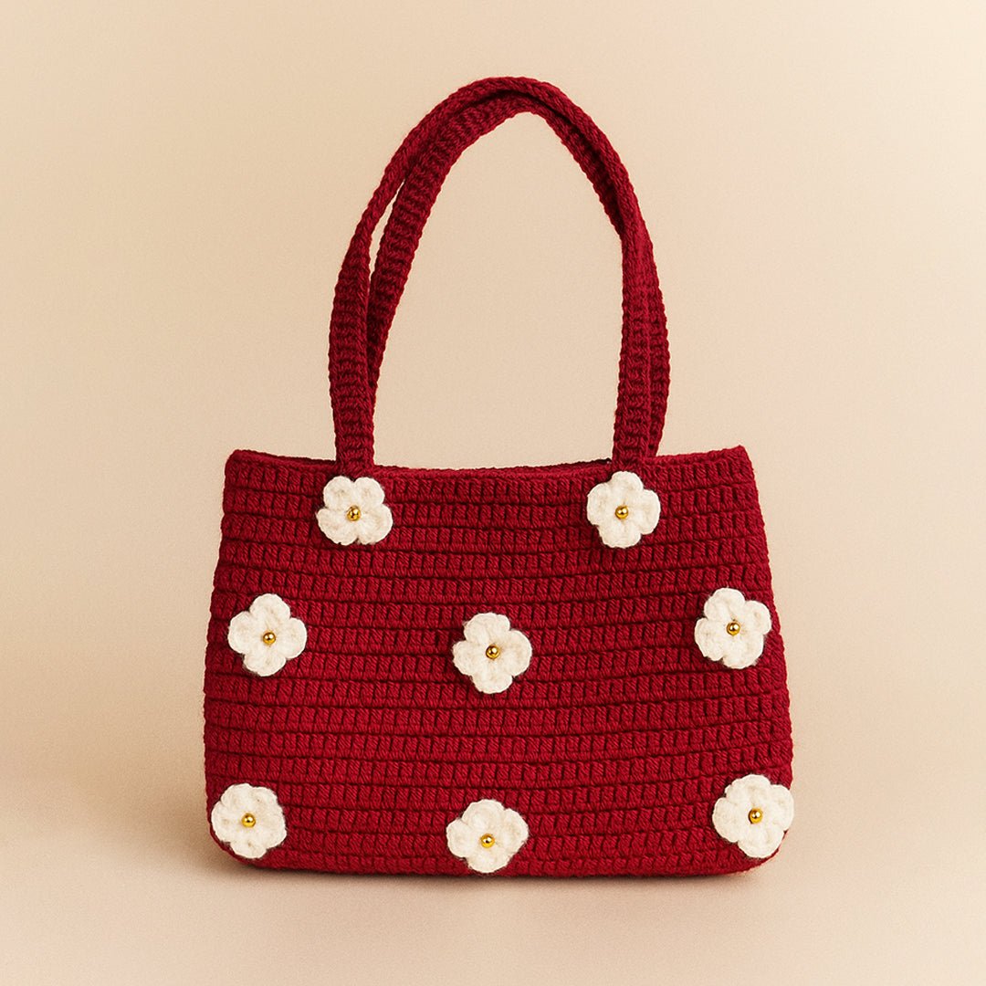Gulab Crochet Bag – Handmade Floral Wool Bag by Marsa for Girls & Daily Use