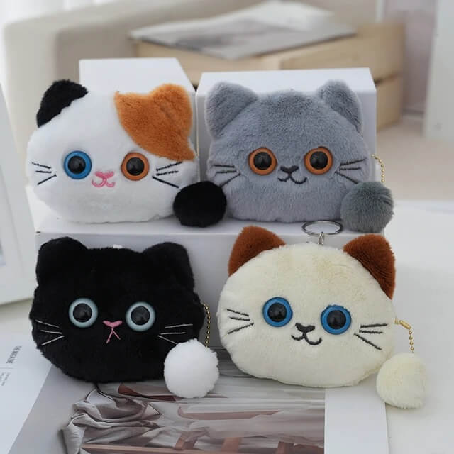 Kawaii Cartoon Cute Cat Coin Purse Keychain - Marsa official