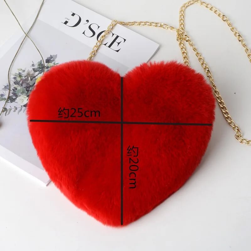 Fluffy Heart Shaped Handbag - Marsa official