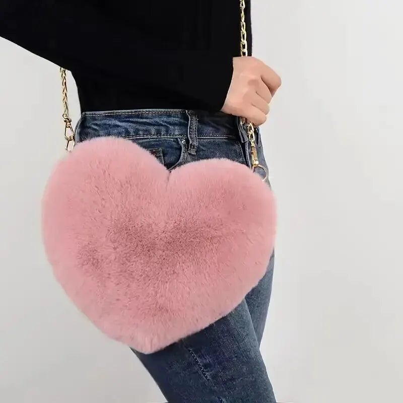 Fluffy Heart Shaped Handbag - Marsa official