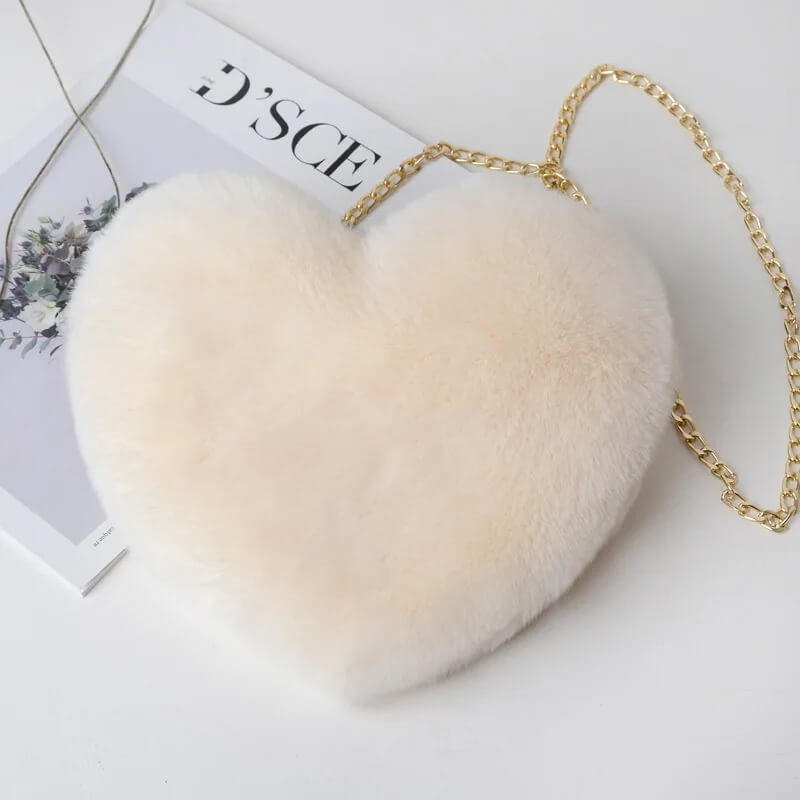Fluffy Heart Shaped Handbag - Marsa official