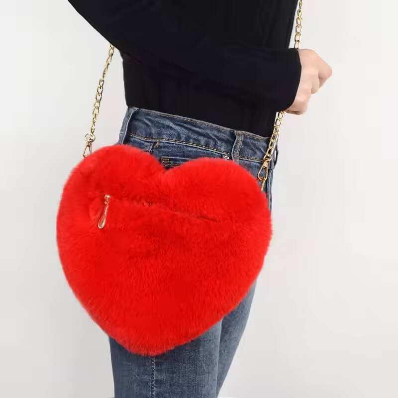 Fluffy Heart Shaped Handbag - Marsa official