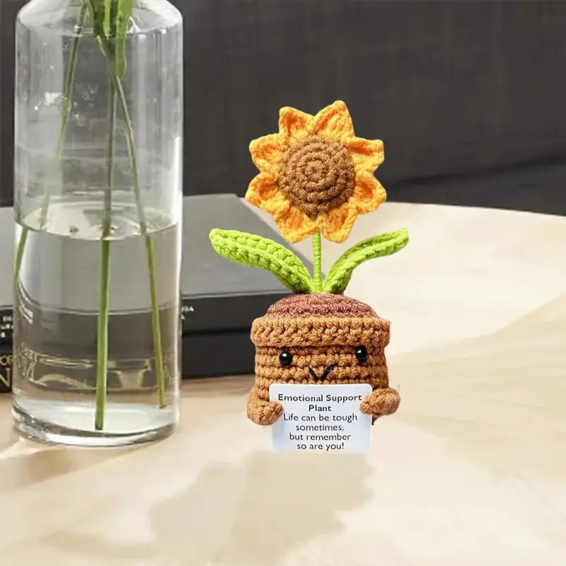 Sunflower Crochet Doll with Love Heart - Marsa official