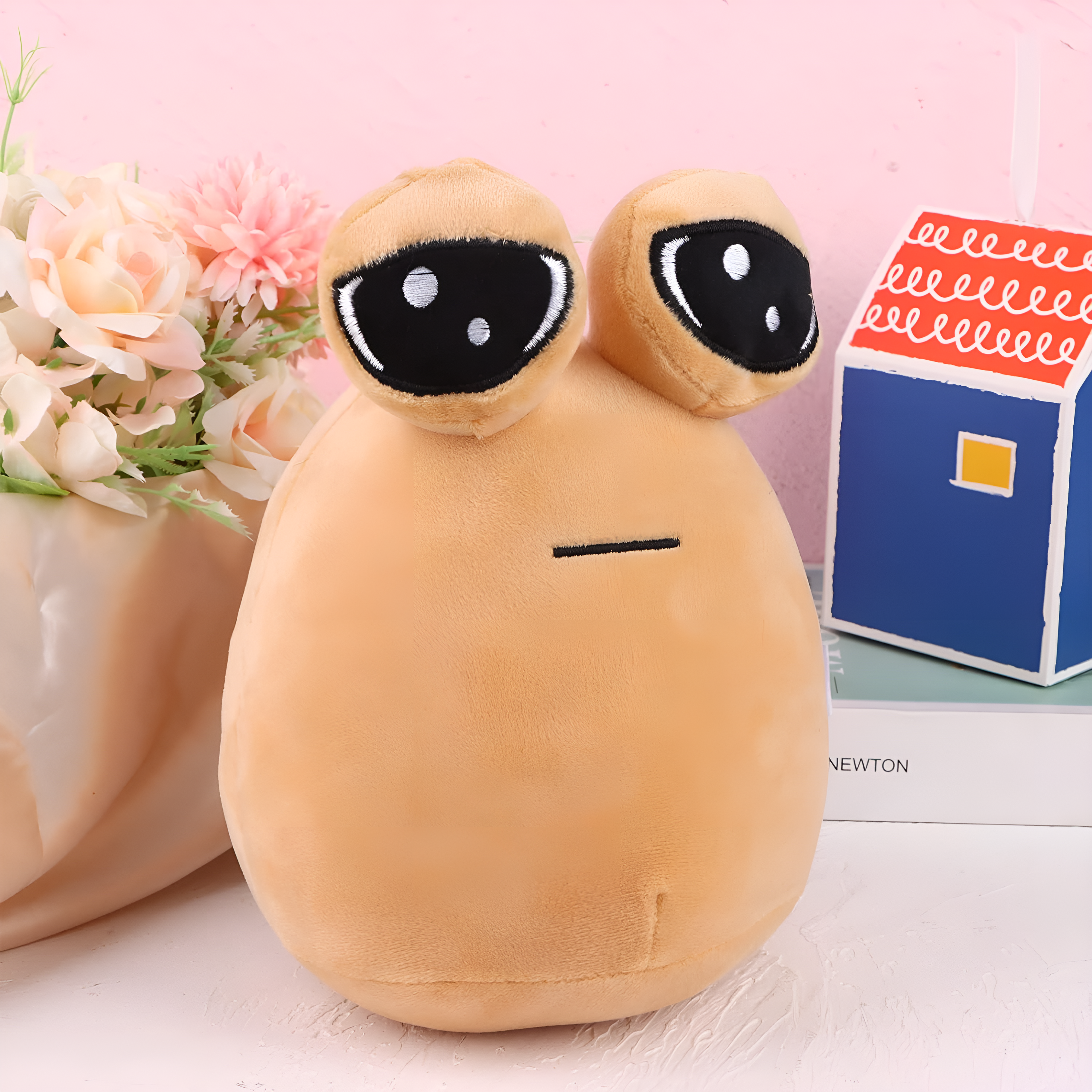 Your Healing Support -  Alien Pou Plush Toy - Marsa official : "Your Healing Support Alien Pou plush toy with big eyes and soft fleece texture.