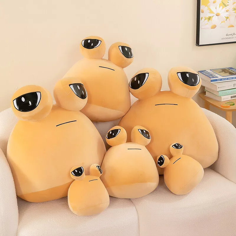 Your Healing Support -  Alien Pou Plush Toy - Marsa official : "Your Healing Support Alien Pou plush toy with big eyes and soft fleece texture.