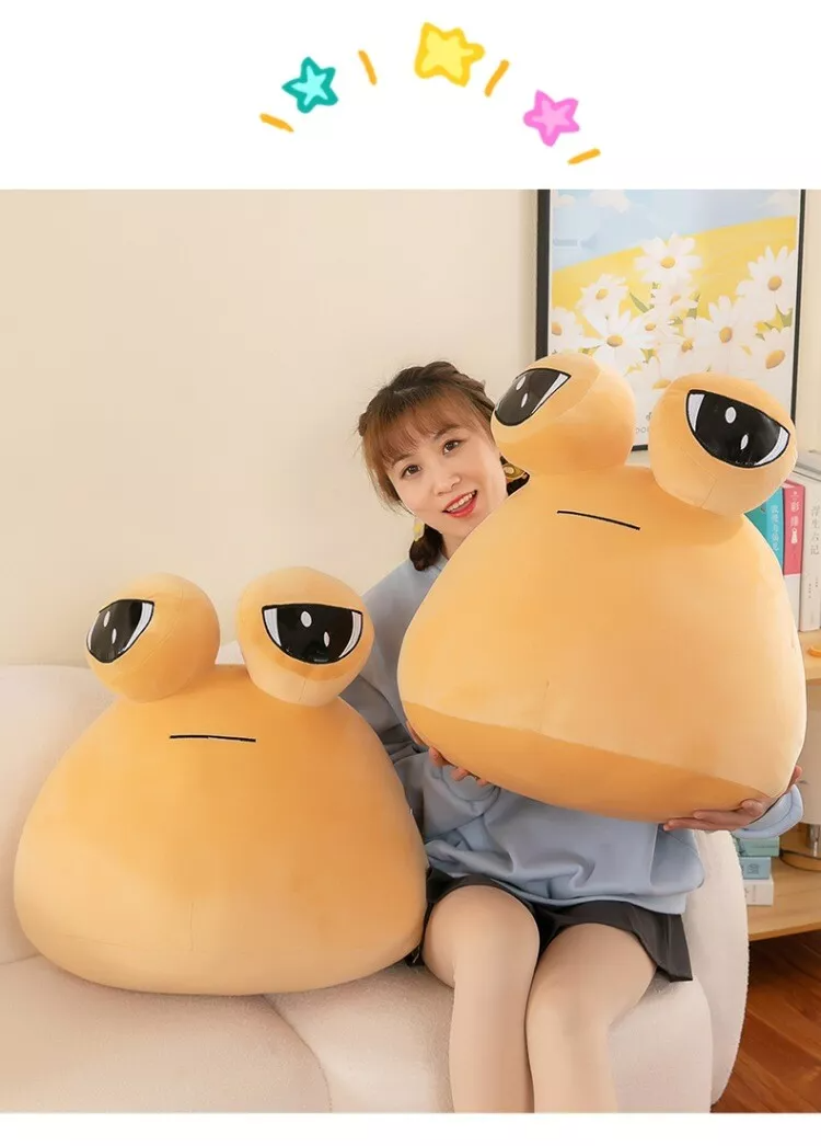 Your Healing Support -  Alien Pou Plush Toy - Marsa official : "Your Healing Support Alien Pou plush toy with big eyes and soft fleece texture.