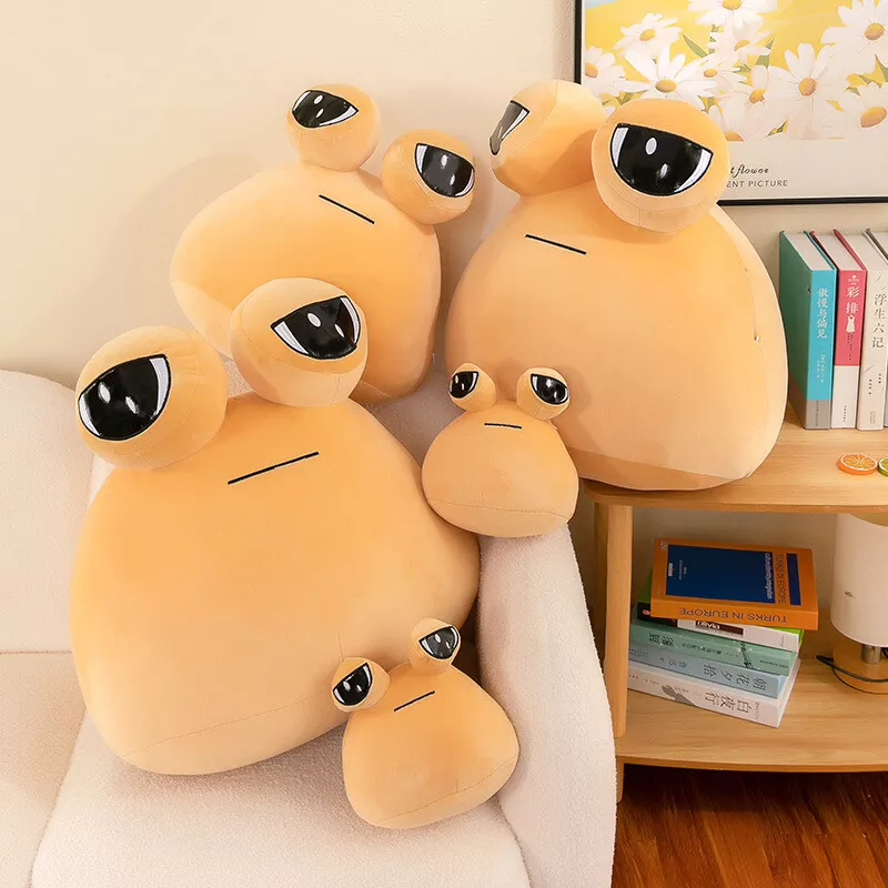 Your Healing Support -  Alien Pou Plush Toy - Marsa official : "Your Healing Support Alien Pou plush toy with big eyes and soft fleece texture.