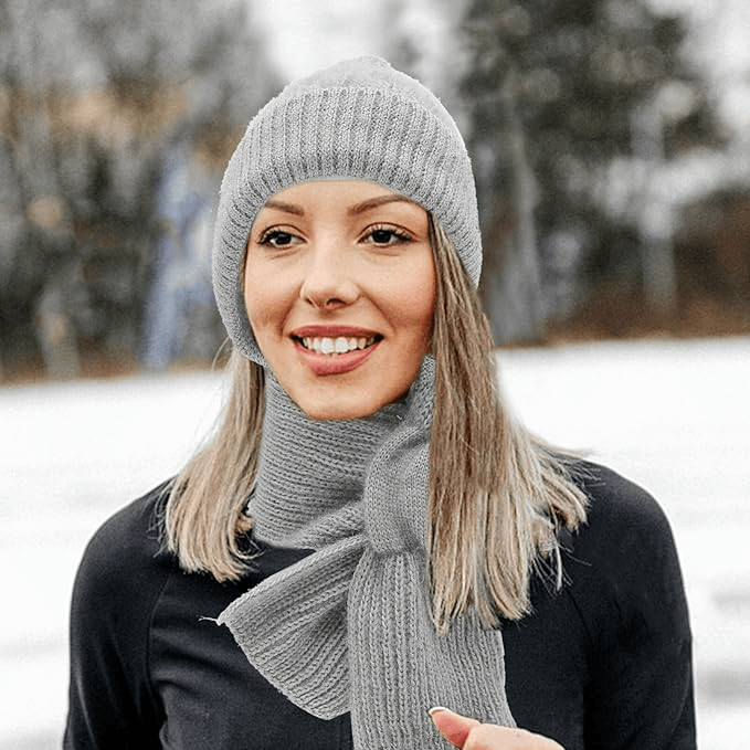 Winer Cap with Scarf Fleece Warmer - Marsa official