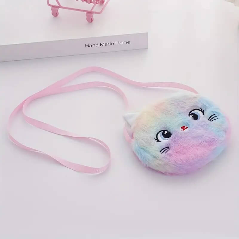 Plush Cat Crossbody Bag with Zipper - Marsa official