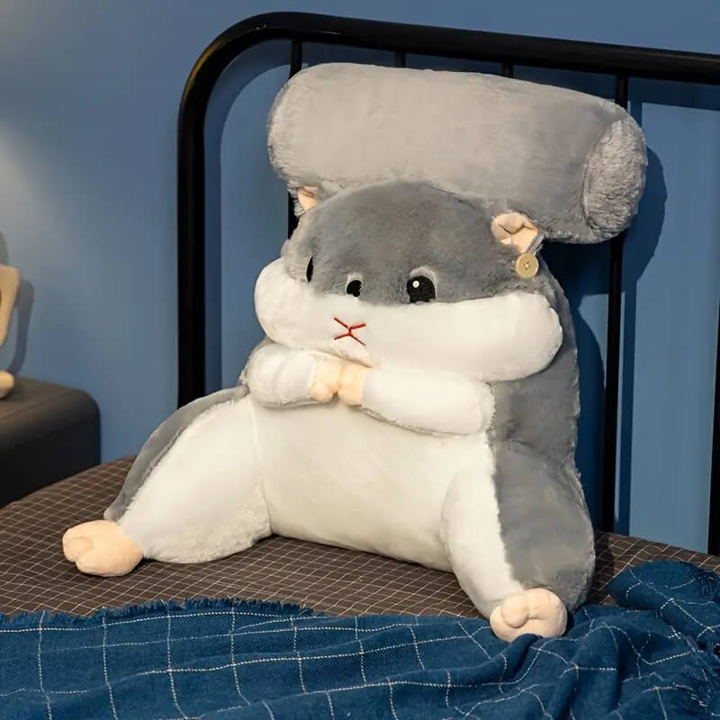 Cozy Hamster Themed Lumbar Support Pillow
