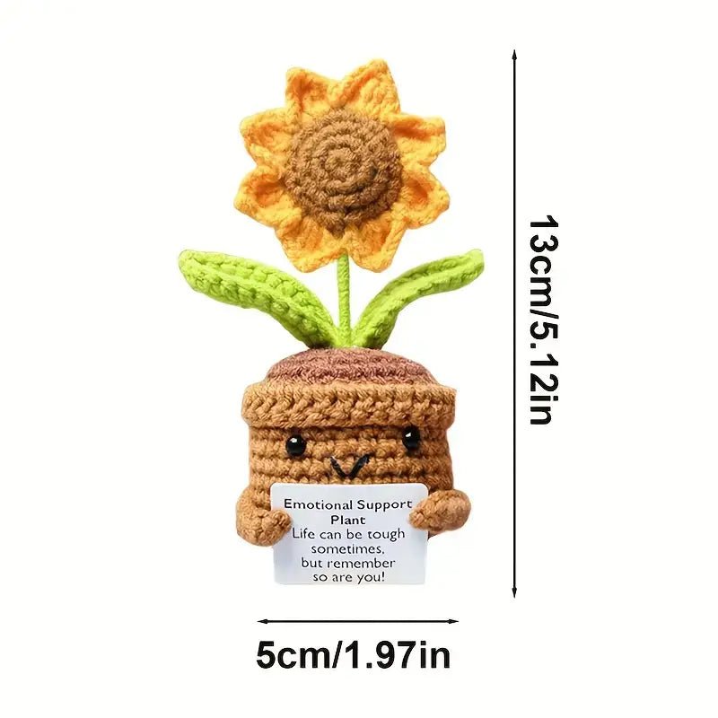 Sunflower Crochet Doll with Love Heart - Marsa official