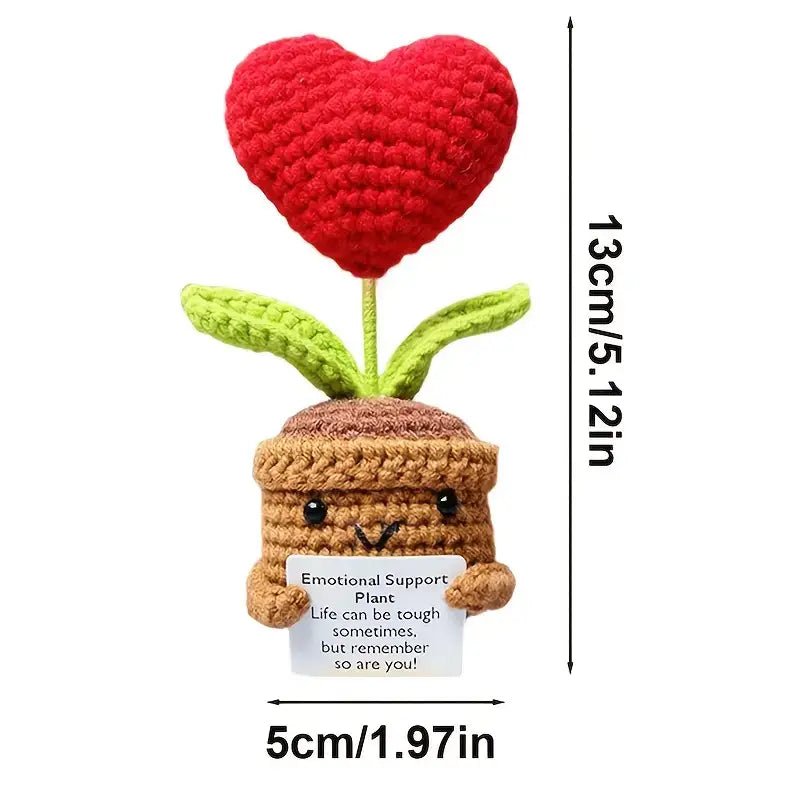 Sunflower Crochet Doll with Love Heart - Marsa official