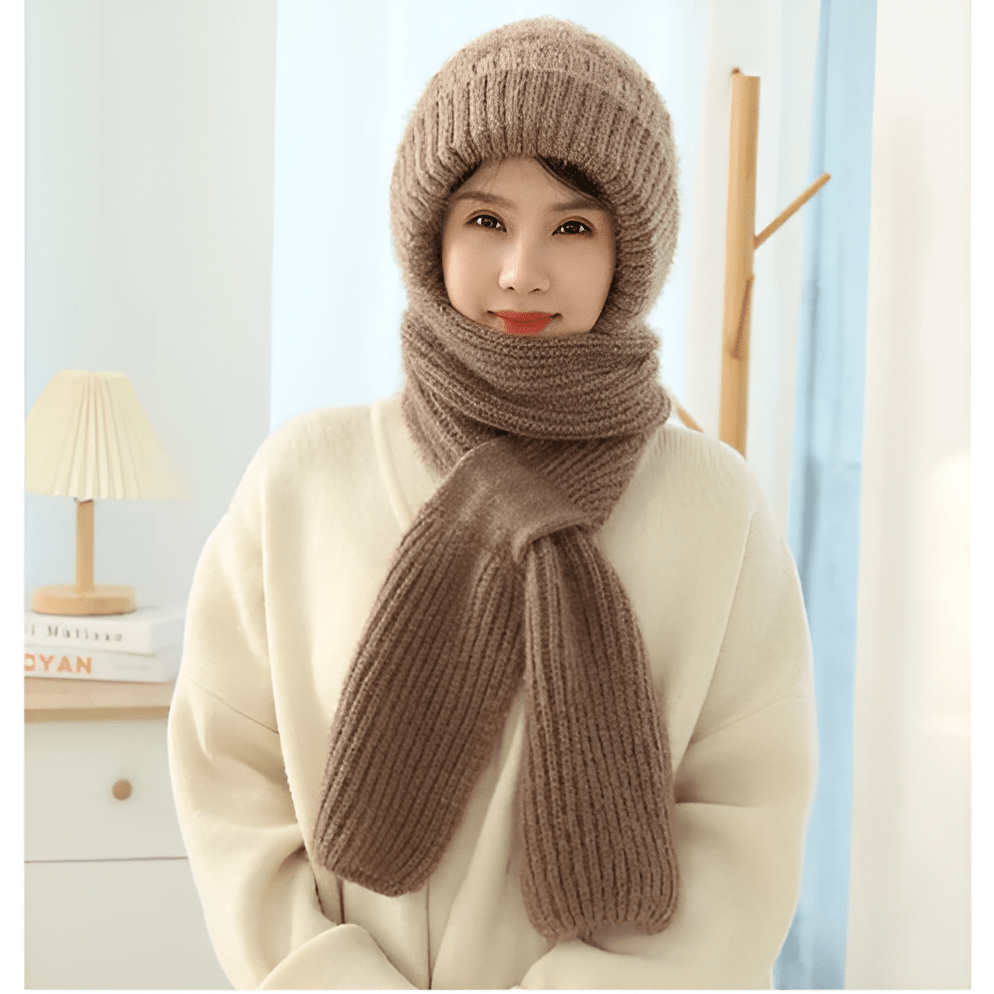 Winer Cap with Scarf Fleece Warmer - Marsa official