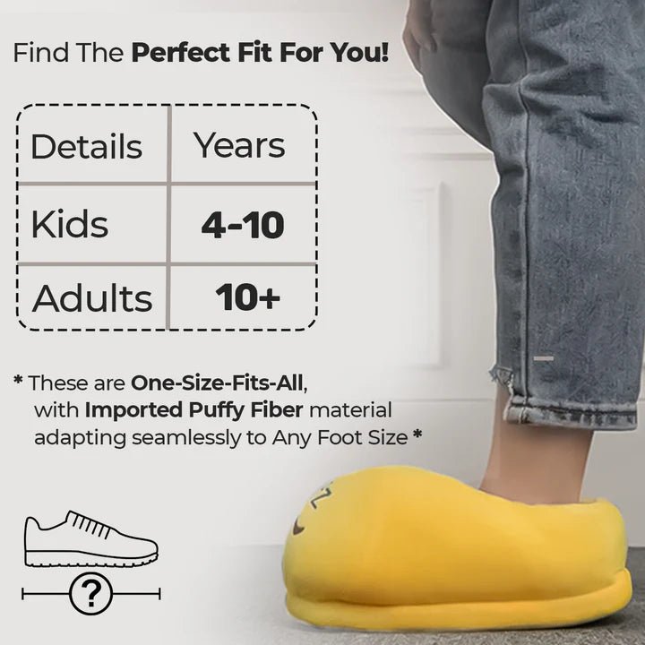 Pack of 2 Kids Emoji Slippers Warm & Comfortable - Marsa official